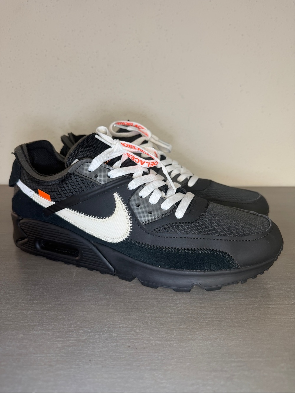 Off-White X Nike Air Max 90 Black Men’s Size 11 AA7293-001 Rare Limited Sneakers